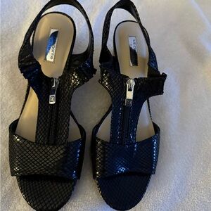 Liz Claiborne‎ Black Snakeskin Sandals